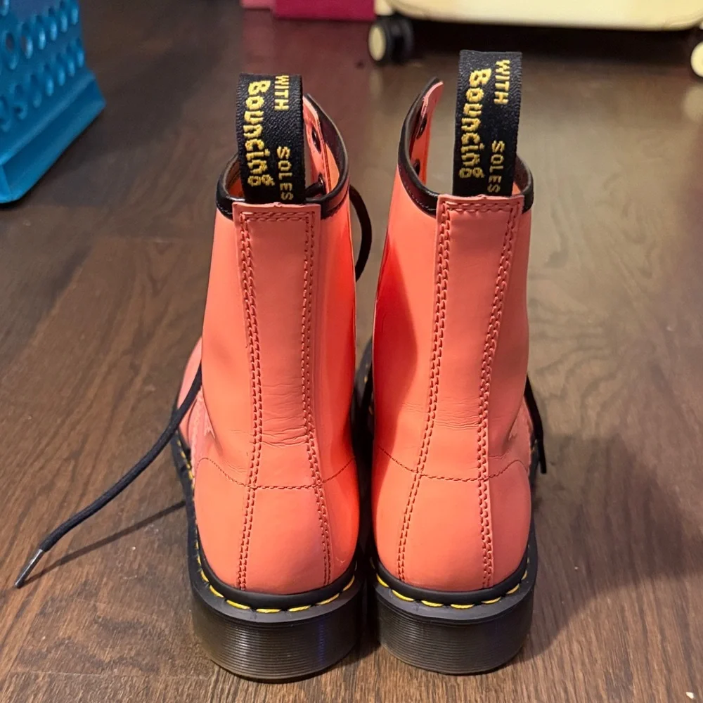 Dr. Martens Peach Orange Boots - Picture 4 of 4